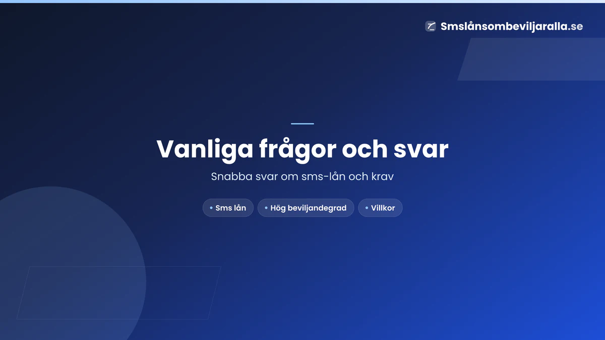 Vanliga frågor och svar om sms lån som beviljar alla